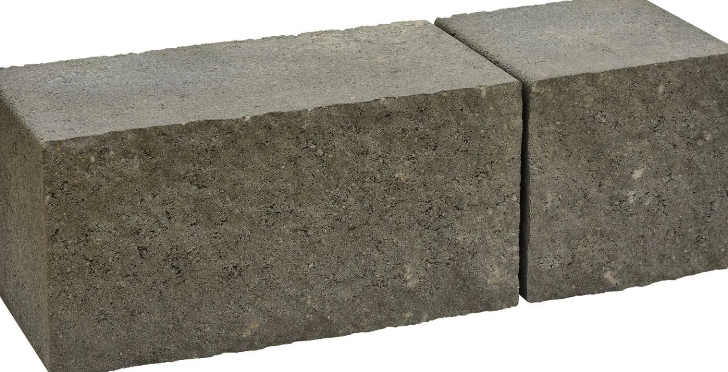 Muurikivi Rudus Antikko 330x165x165 mm profiloitu mustaharmaa