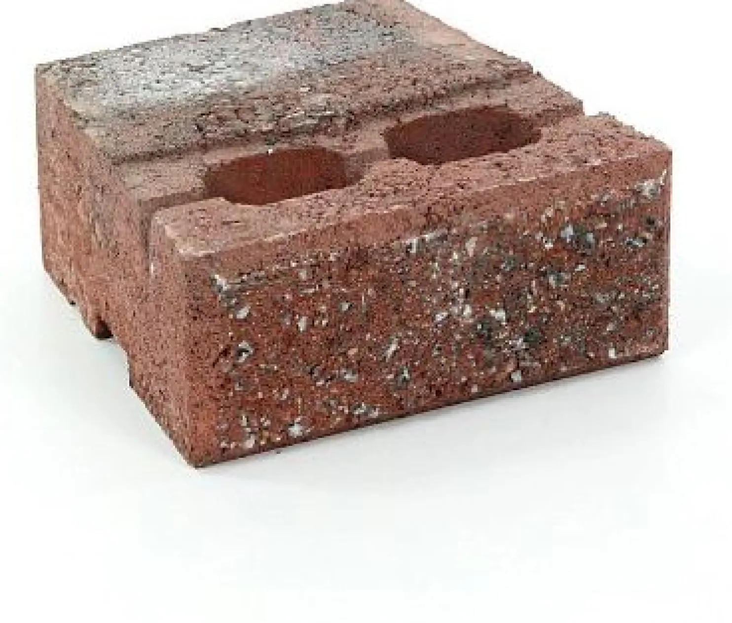 Muurikivi Rudus Muurikko peruskivi 235x235x100 mm sileä punamusta