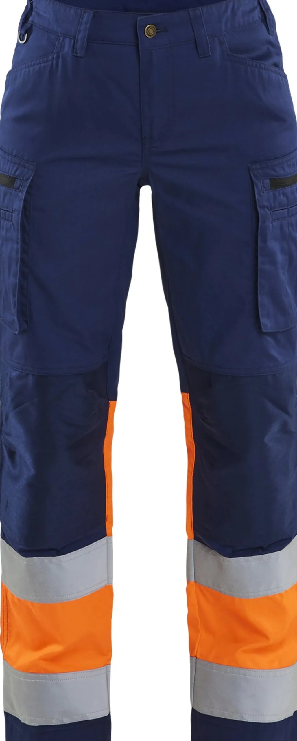 Naisten huomiohousut Blåkläder 7161 Highvis Stretch mariininsininen/huomioväri