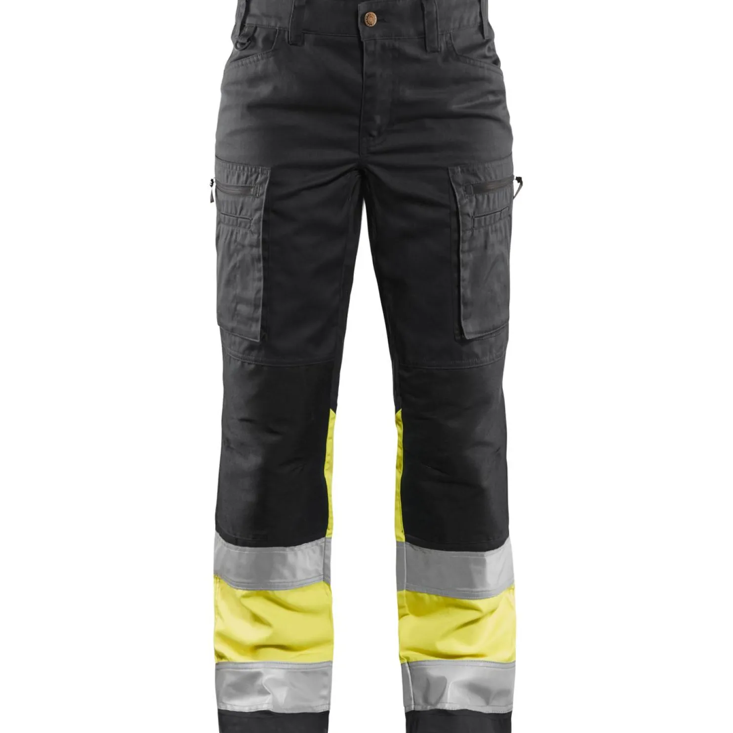 Naisten huomiohousut Blåkläder 7161 Highvis Stretch mariininsininen/huomioväri