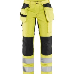 Naisten riipputaskuhousut Blåkläder 7163 Highvis Stretch huomiokeltainen/musta