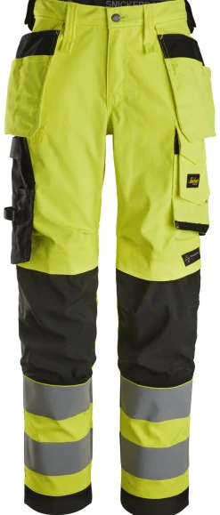 Naisten riipputaskuhousut Snickers Workwear 6743 High-Vis Stretch lk2