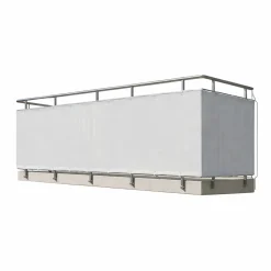 Parvekesuoja Hortus, 0,8x10 m harmaa polyesteri