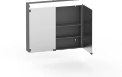 Peilikaappi Polaria Lumena 800x700mm pistorasia oikealla harmaa