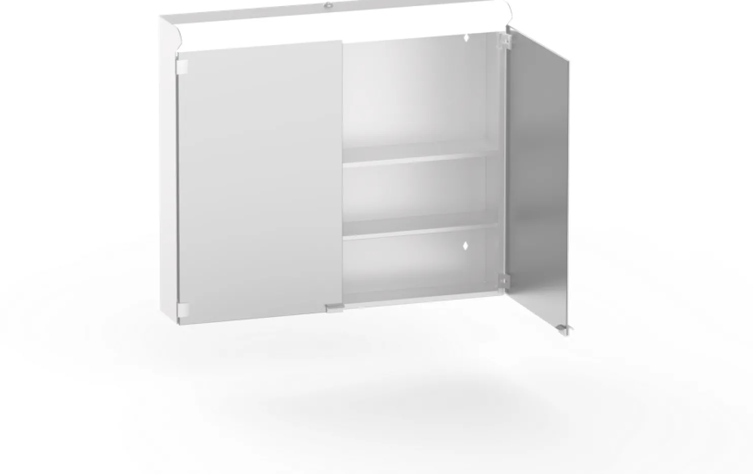 Peilikaappi Polaria Lumena 800x700mm pistorasia oikealla valkoinen