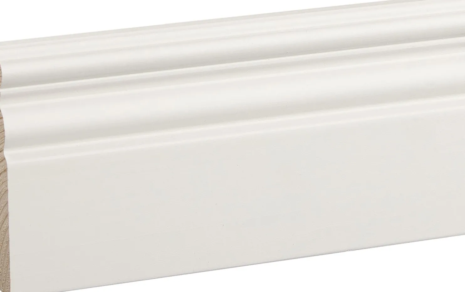 Peitelista/jalkalista Siparila Kumpu 15x92 mm puhtaanvalkoinen