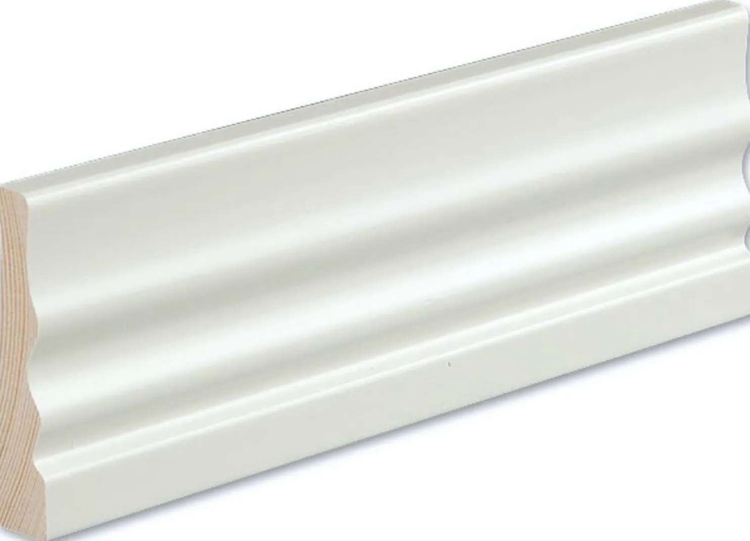 Peitelista/jalkalista Siparila Kinos 15x90x3600 mm puhtaanvalkoinen 5 kpl/pak