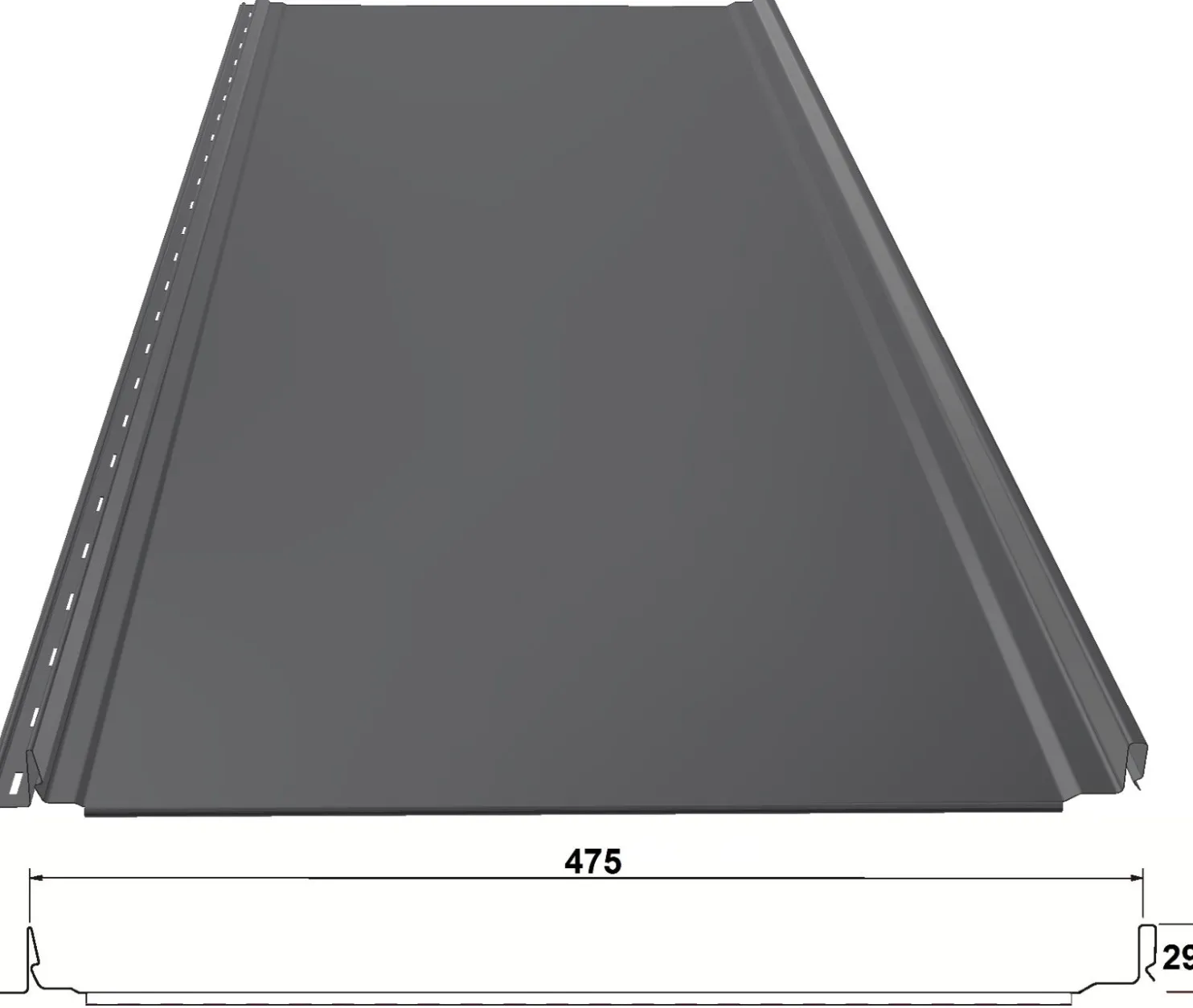 Peltikatto Weckman Progantti Standard 0.5 mm pystysauma