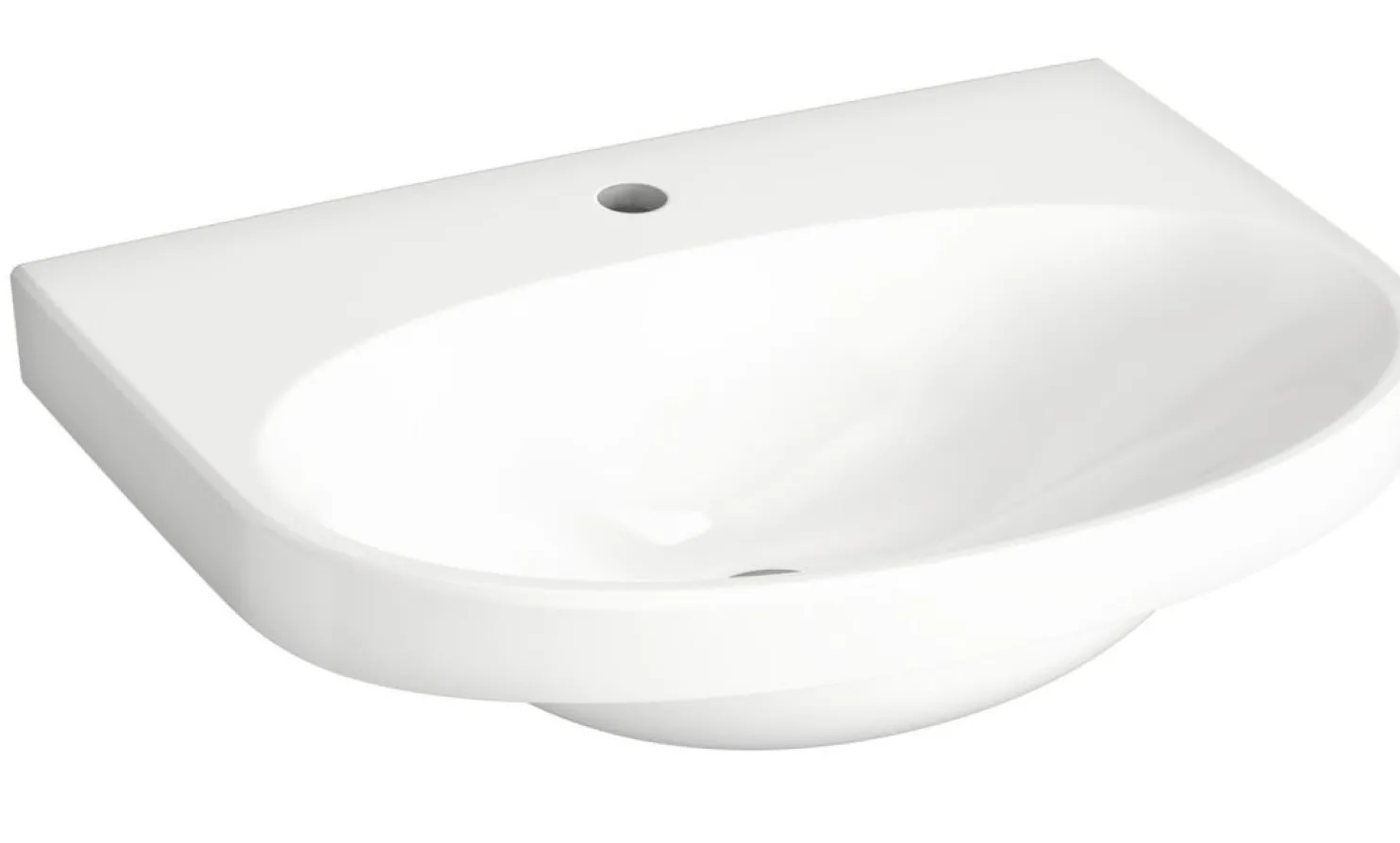 Pesuallas Gustavsberg Nautic, 60 cm, pulttikiinnitys, hananreikä keskellä, vakiopintakäsittely