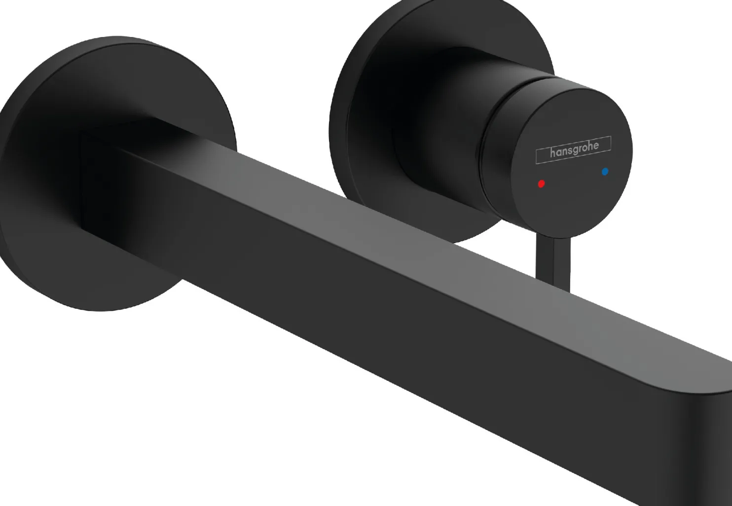 Pesuallashana Hansgrohe Finoris piiloasennus seinään juoksuputki 22,8 cm, mattamusta