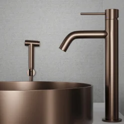 Pesuallashana Scandtap Steel Voyage High B Amber, bideesuihkulla, kupari