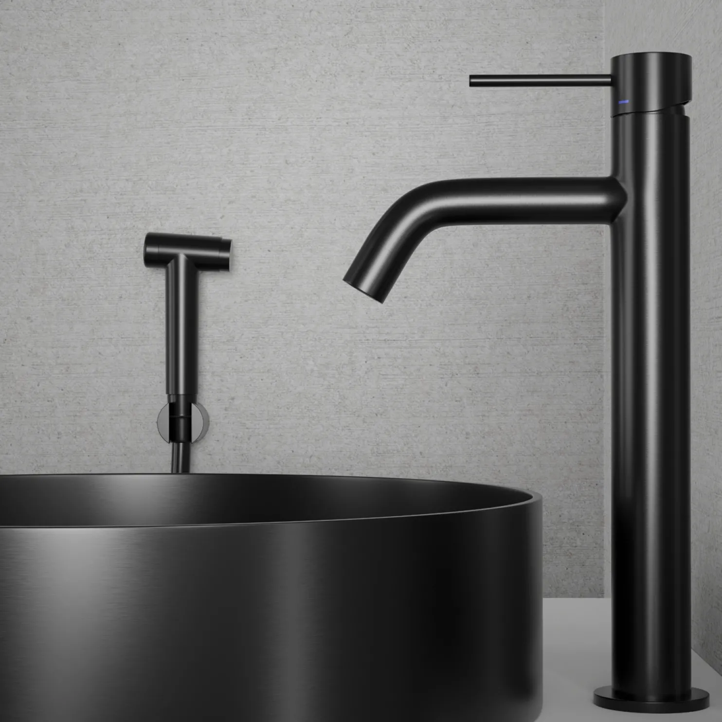 Pesuallashana Scandtap Steel Voyage High B Shadow, bideesuihkulla, musta