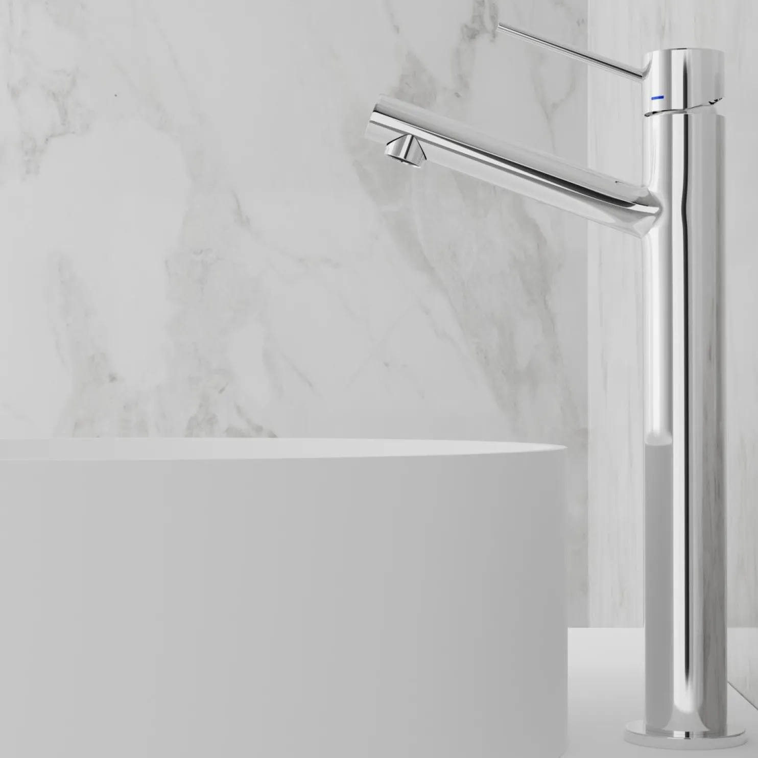 Pesuallashana Scandtap Vector High Classic, korkea malli, ruostumaton teräs