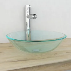 Pesuallas Karkaistu Lasi 42 cm Läpikuultava