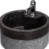 Pesuallas Qualitystone WB SOYAM Ø 450 mm andesiitti musta