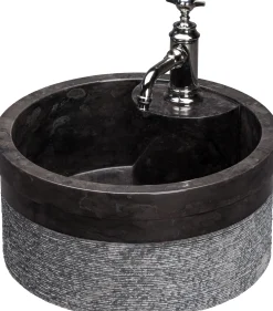 Pesuallas Qualitystone WB SOYAM Ø 450 mm andesiitti musta