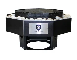 Pihagrilli Carelia Grill® 9K-80 Deco sis.koristekivet musta