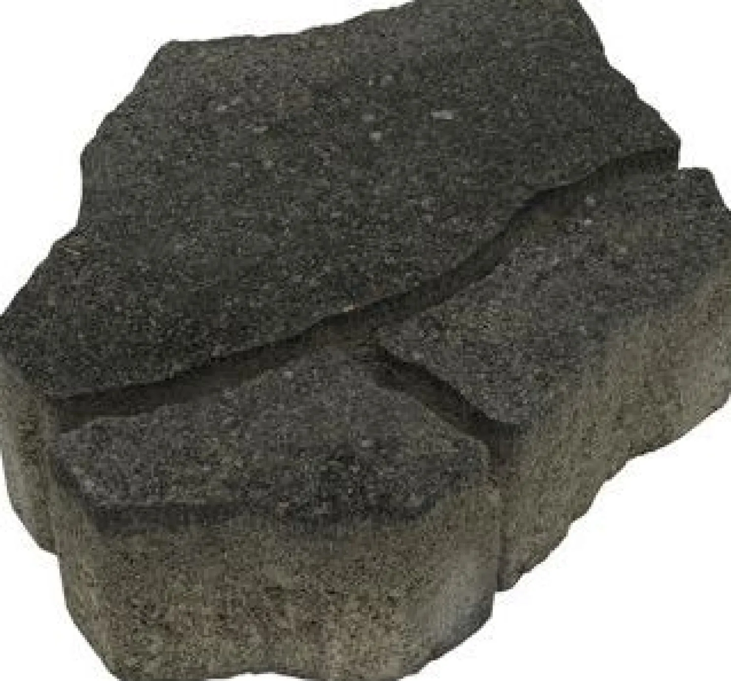 Pihakivi Rudus Luotokivi 336x246x80 mm profiloitu mustaharmaa