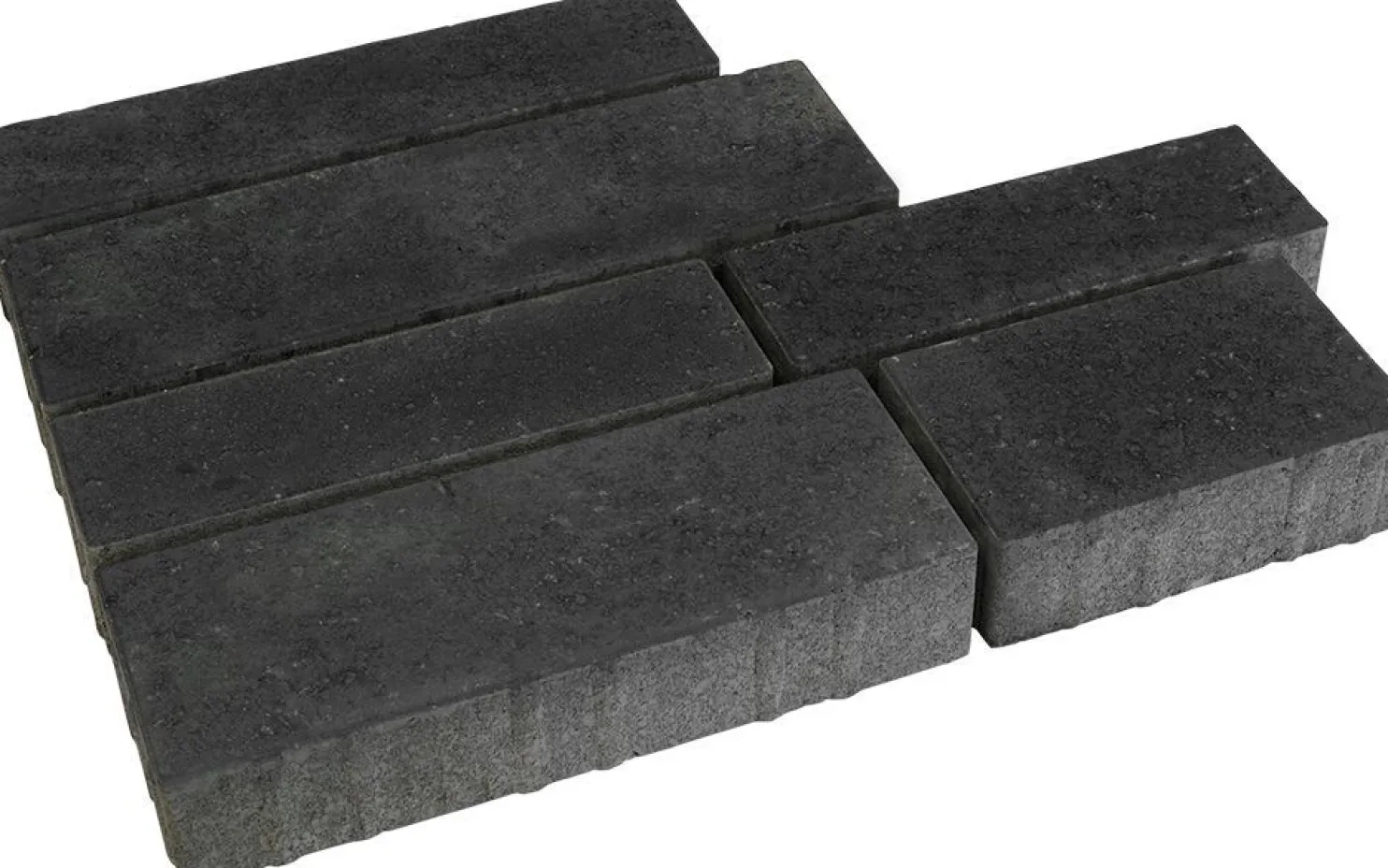 Pihakivisarja Rudus Piano-kivet 80 mm sileä hiili