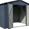 Pihavarasto Gop Cover-It, 4.5m², teräs, tummanharmaa
