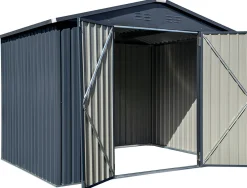 Pihavarasto Gop Cover-It, 4.5m², teräs, tummanharmaa
