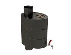 Piippuvesisäiliö Vilpra, ∅115mm, 24l, musta