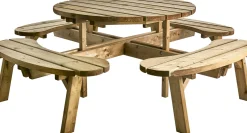 Piknik-pöytäryhmä Brafab Hasslebro, Ø208cm