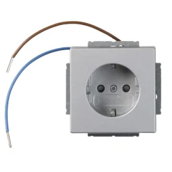 Pistorasia ABB Impressivo - 1S/16A/IP20 UKJ 0X led alumiini