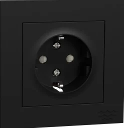 Pistorasia ELKO Plus 1-osainen/16A/250V/IP21 UPR musta Ocean Plastic