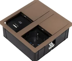 Pistorasia Limente Desk-2 USB IP54 kupari