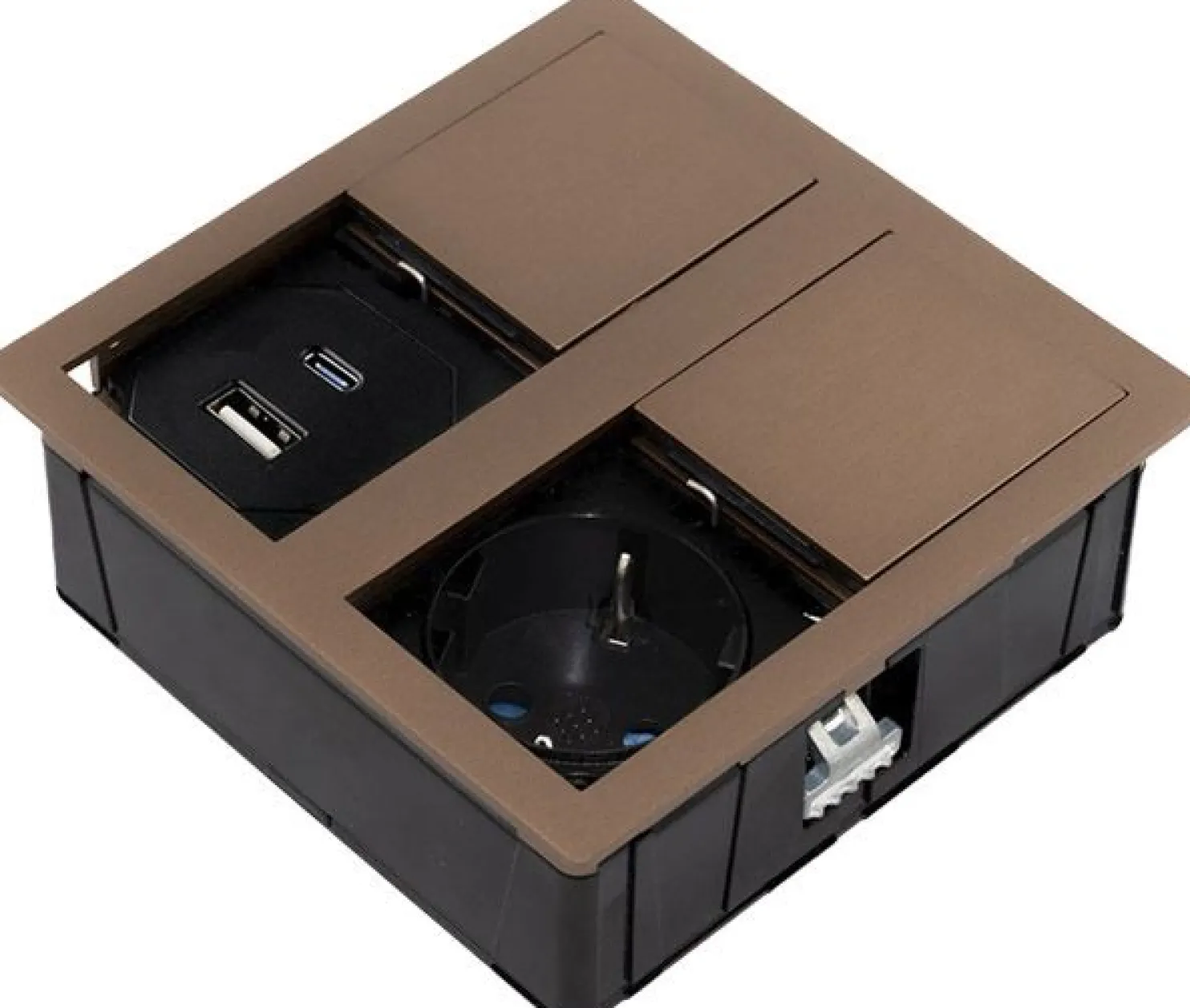 Pistorasia Limente Desk-2 USB IP54 kupari