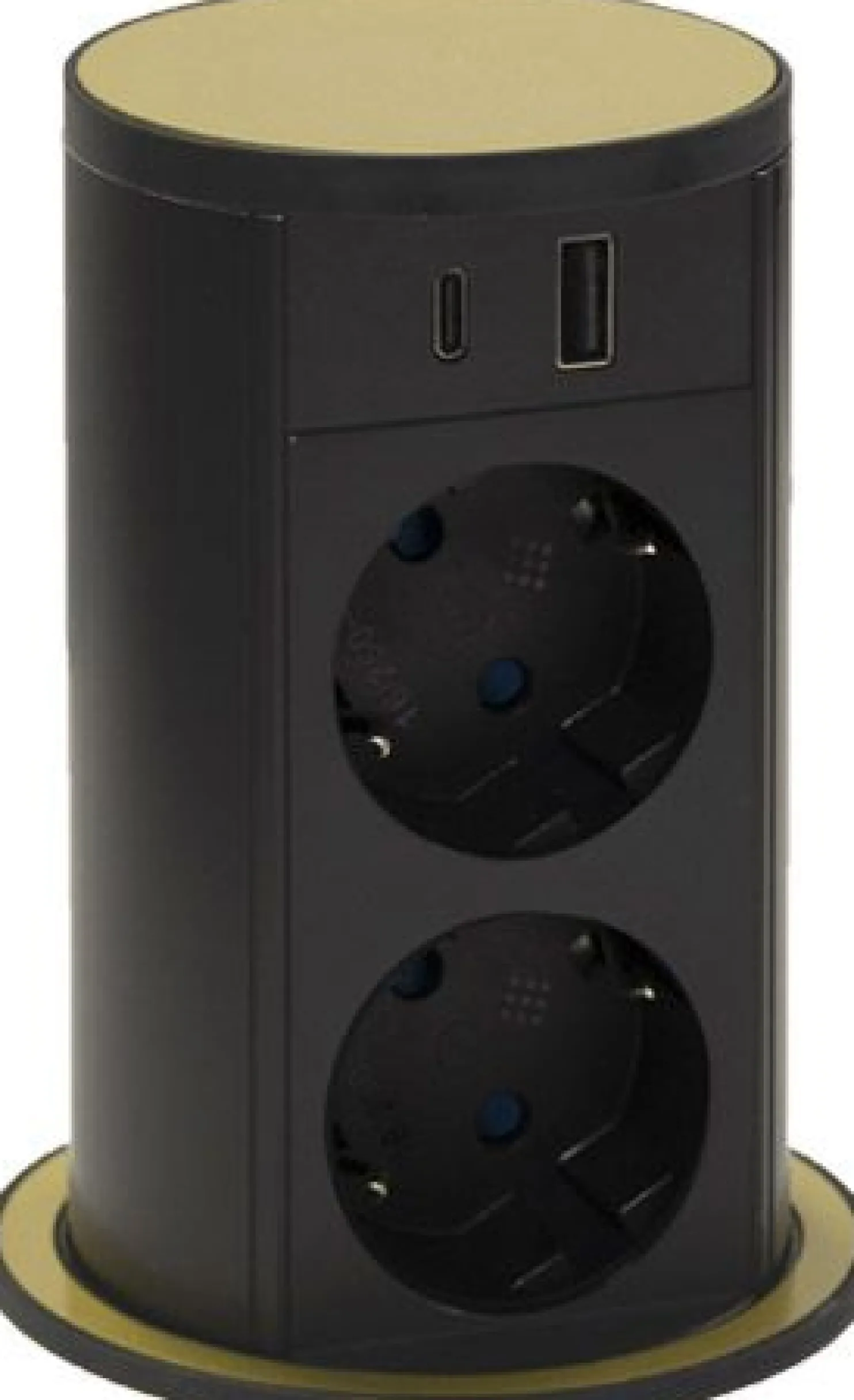 Pistorasia Limente Lift pyöreä USB, tasoon upotettava, IP54