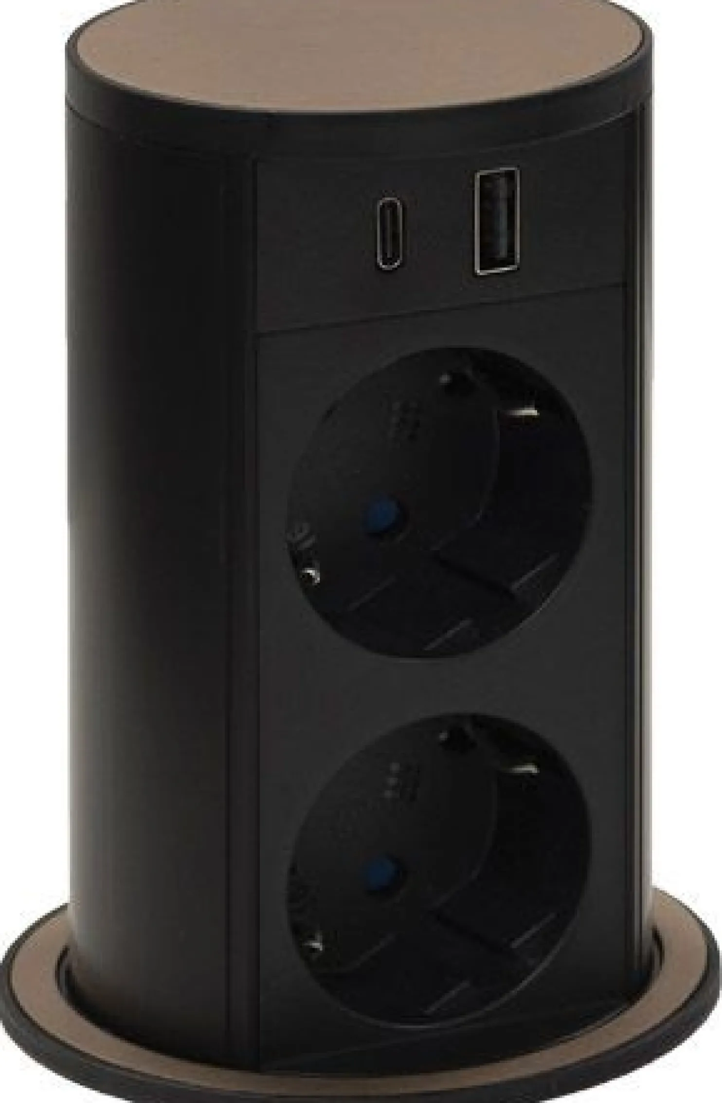 Pistorasia Limente Lift pyöreä USB, tasoon upotettava, IP54