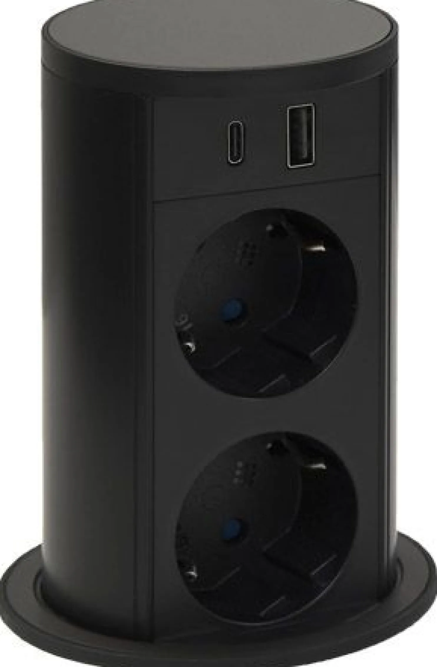 Pistorasia Limente Lift pyöreä USB, tasoon upotettava, IP54