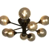 Plafondi Aneta Lighting Cosmos 9-osainen musta/savu