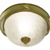 Plafondi Aneta Lighting Napoli IP44 Ø 275x140 mm antiikkimessinki, valkoinen