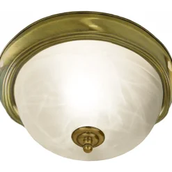 Plafondi Aneta Lighting Napoli IP44 Ø 275x140 mm antiikkimessinki, valkoinen