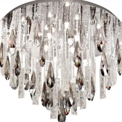 Plafondi Calaonda G9 8x33W Ø 58 cm kromi kristalli