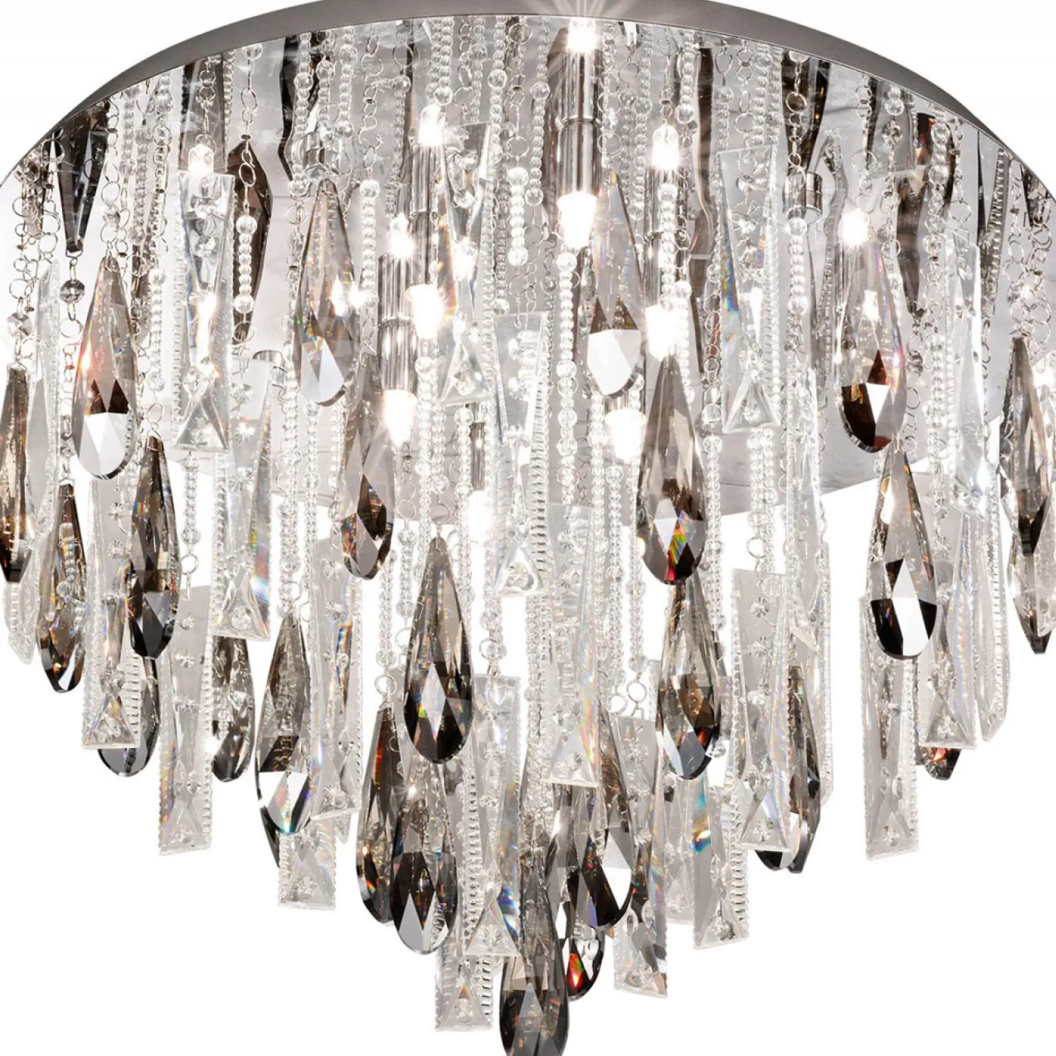 Plafondi Calaonda G9 8x33W Ø 58 cm kromi kristalli