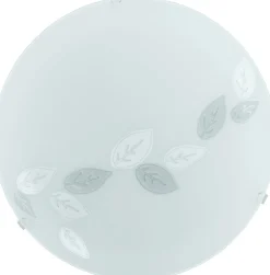 Plafondi Mars Ø 245 mm valkoinen/ kuvioitu lehdillä