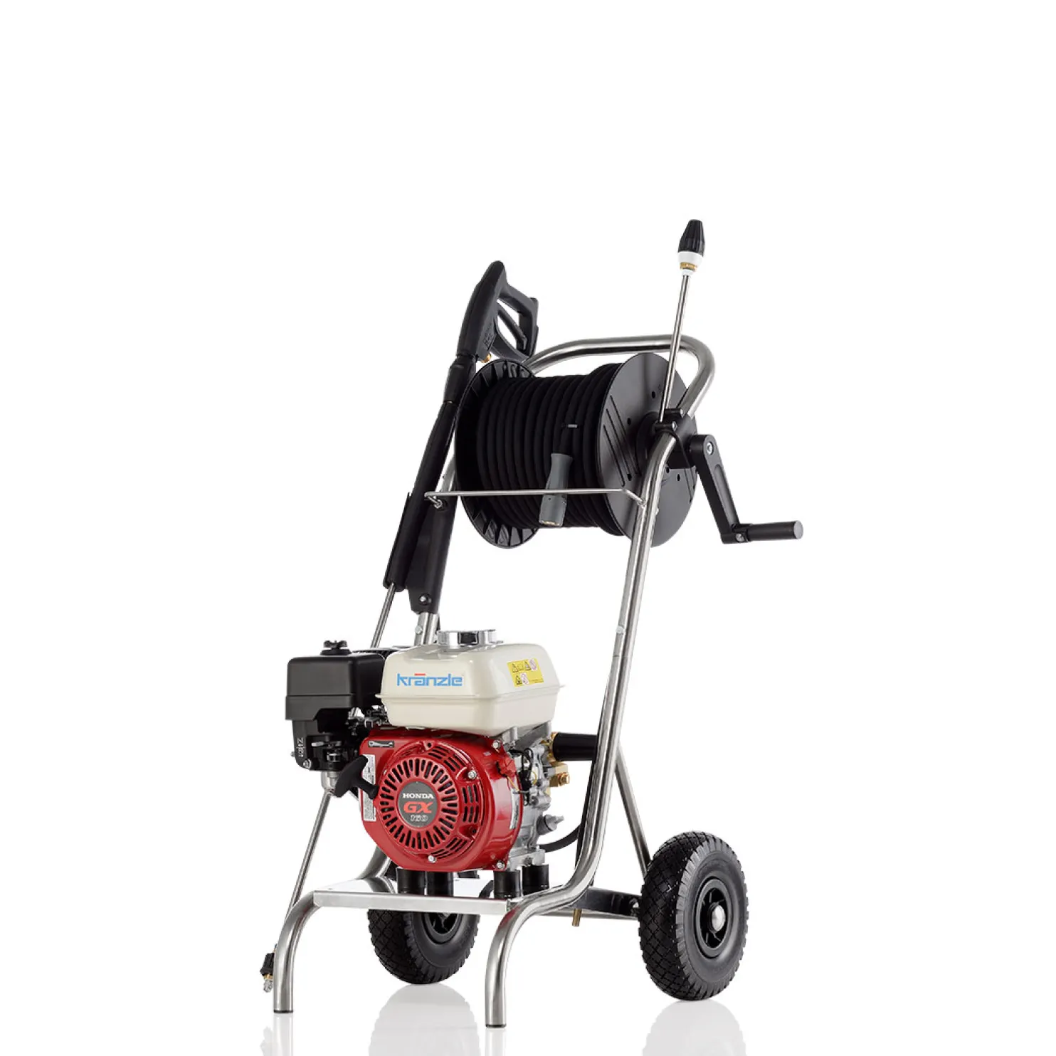 Polttomoottoripainepesuri Kränzle Profi-Jet B 10/200 200 bar 600 l/h itseimevä + letkukela