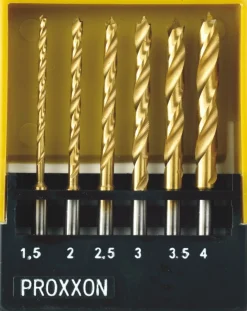 Poranteräsarja Proxxon 28876 HSS, 1, 5–4mm, 6 kpl