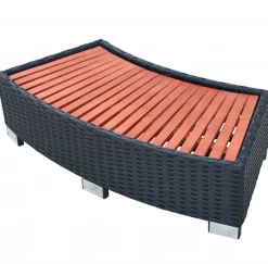 Porealtaan porras polyrottinki 92x45x25 cm musta