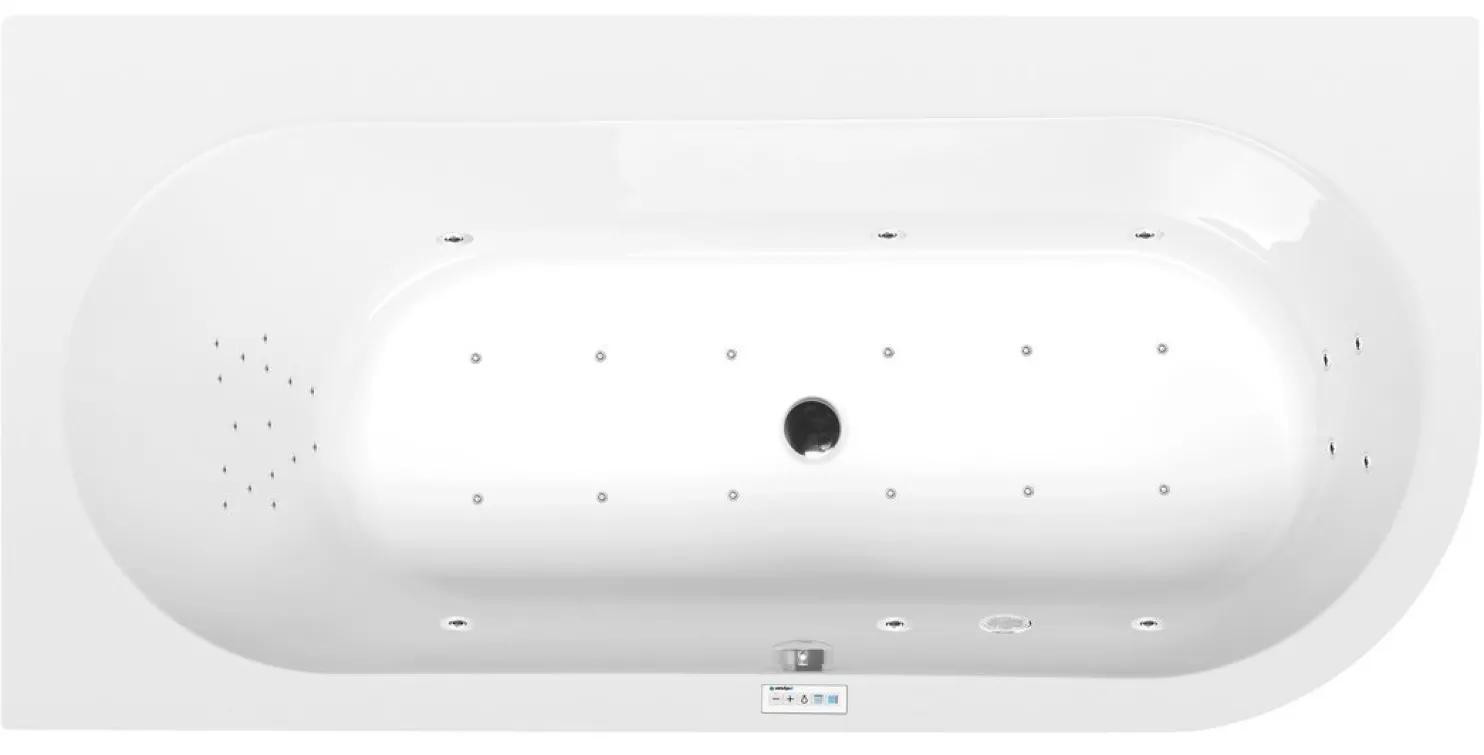 Poreamme Interia Astra Highline Hydro-Air, 1650x800x480mm, vasen, 255l, valkoinen