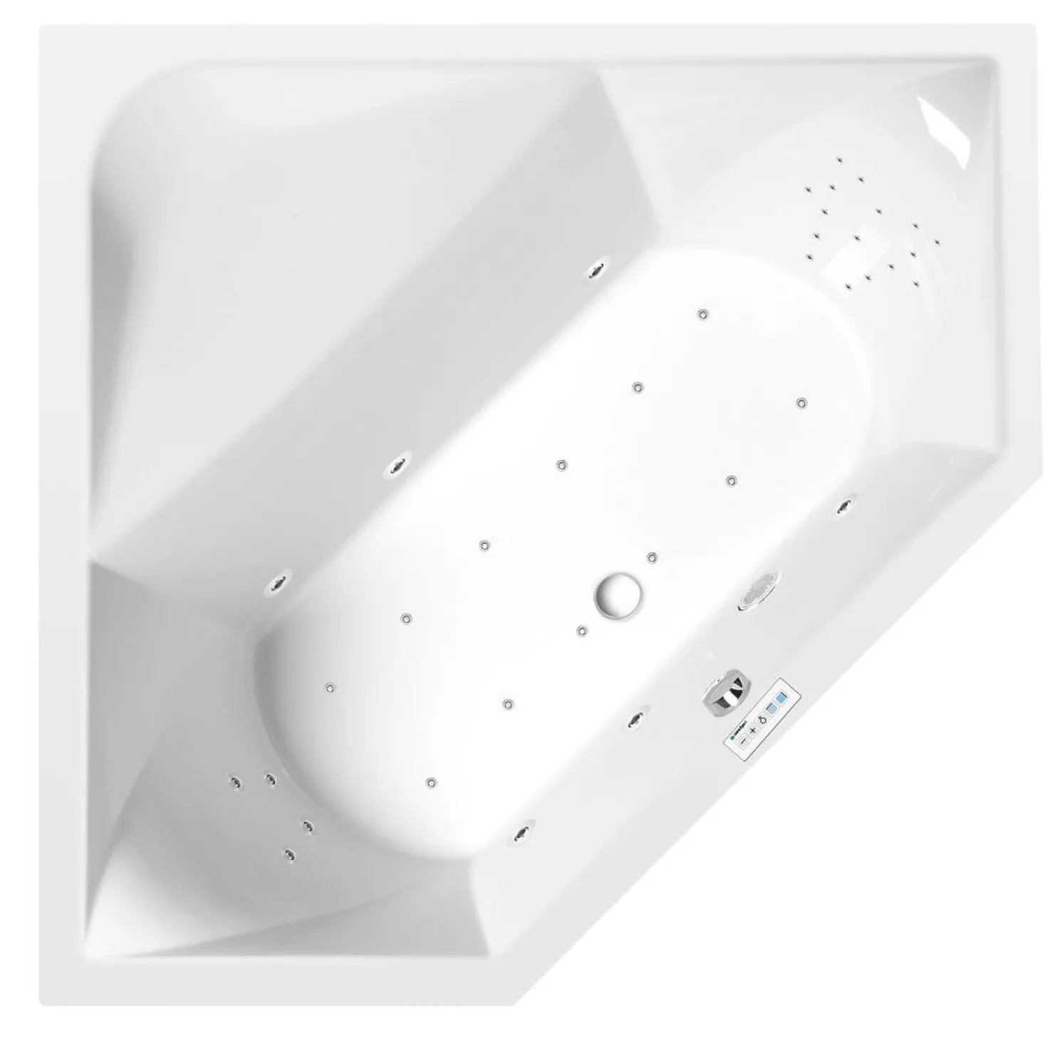 Poreamme Interia Floss Highline Hydro-Air, 1450x1450x500mm, 300l, valkoinen