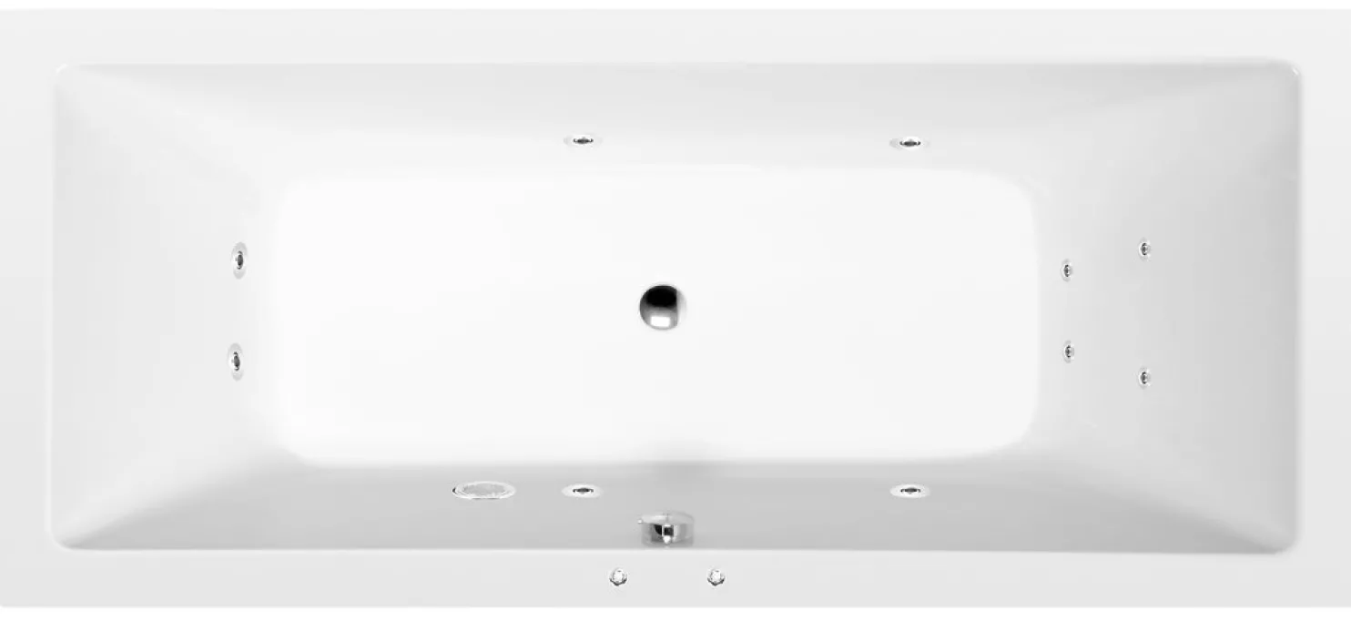 Poreamme Interia Krysta Active Hydro, 1800x800x390mm, 249l, valkoinen