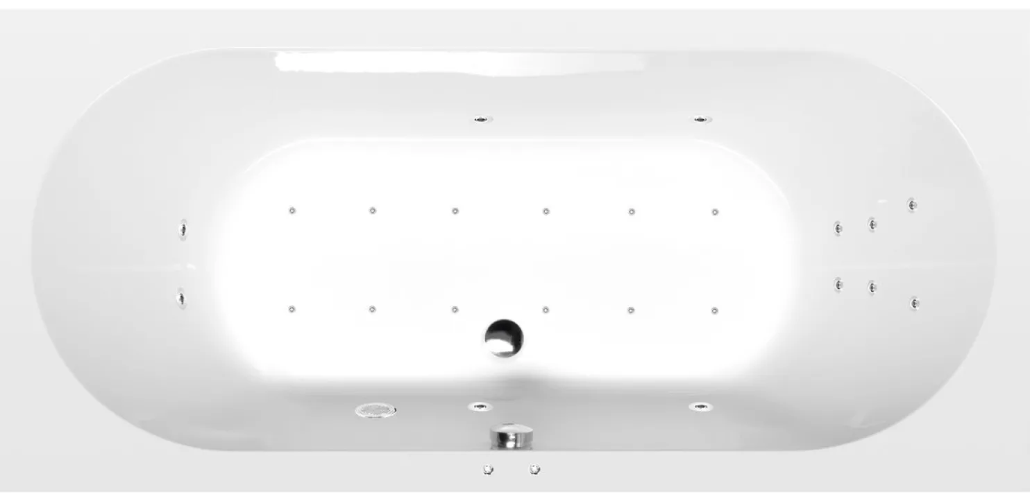 Poreamme Interia Levana Attraction Hydro-Air, 1700x800x390mm, 209l, valkoinen