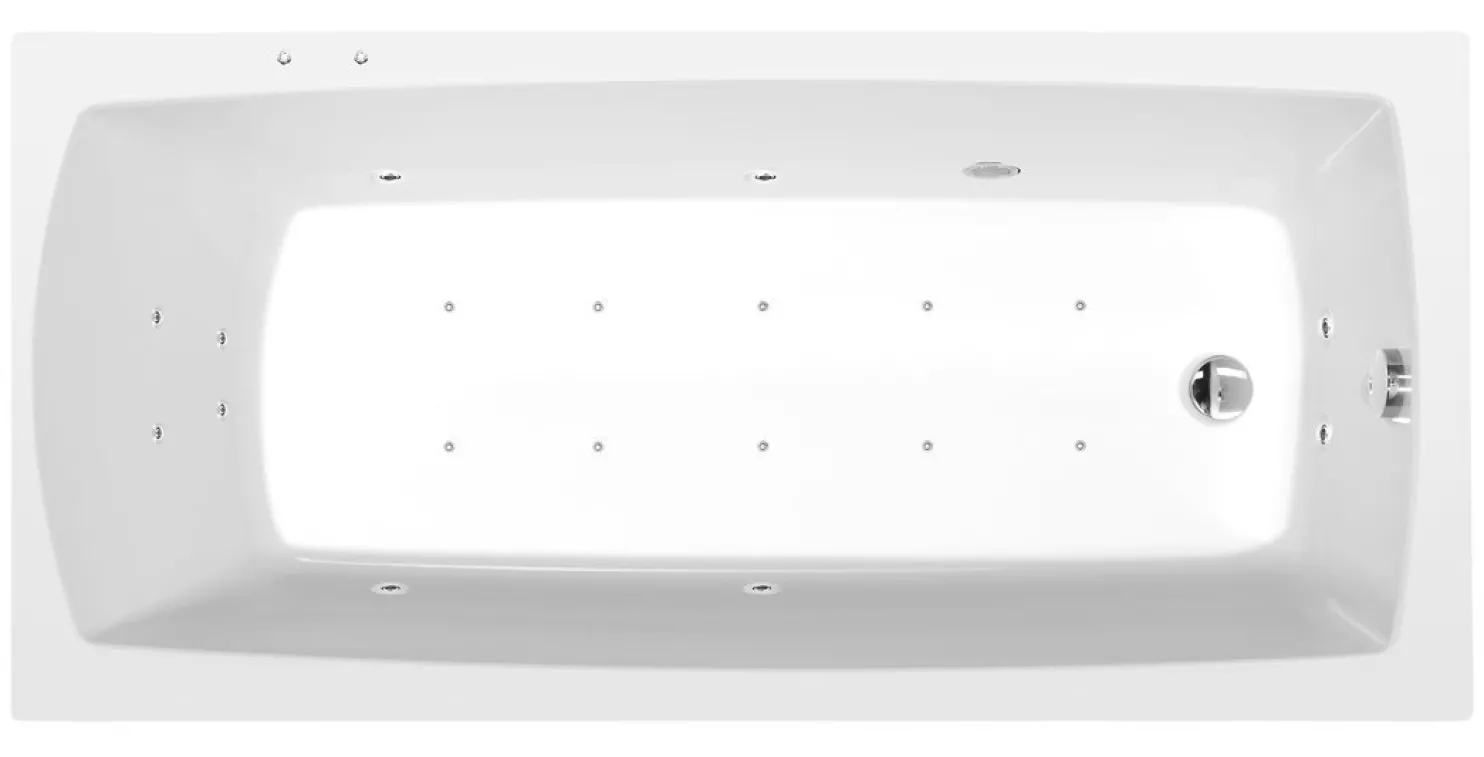 Poreamme Interia Lily Active Hydro-Air, 1500x700x390mm, 187l, valkoinen