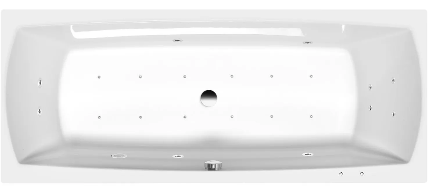 Poreamme Interia Lily Active Hydro-Air, 1700x700x390mm, 213l, valkoinen