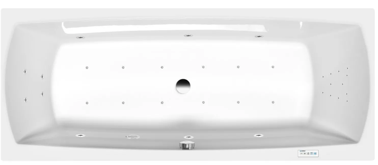 Poreamme Interia Lily Highline Hydro-Air, 1700x700x390mm, 213l, valkoinen